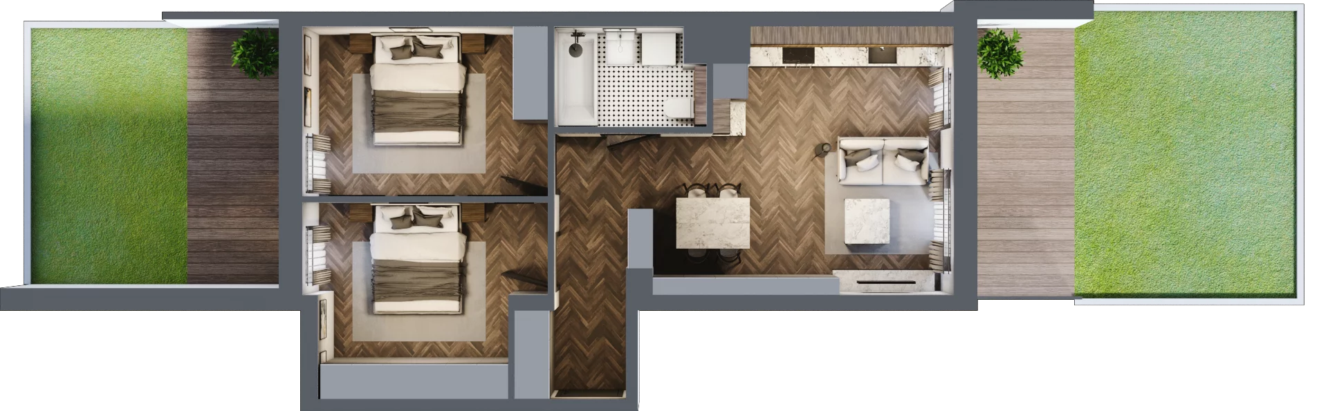 3 pokoje, mieszkanie 59,40 m², parter, oferta nr A/2/0.4, Smardzewska 8, Poznań, Grunwald, Grunwald Południe, ul. Smardzewska 8
