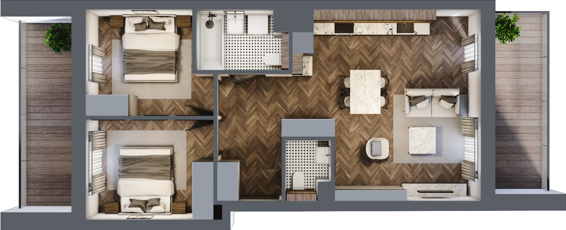 3 pokoje, mieszkanie 60,21 m², piętro 4, oferta nr A/3/4.4, Smardzewska 8, Poznań, Grunwald, Grunwald Południe, ul. Smardzewska 8