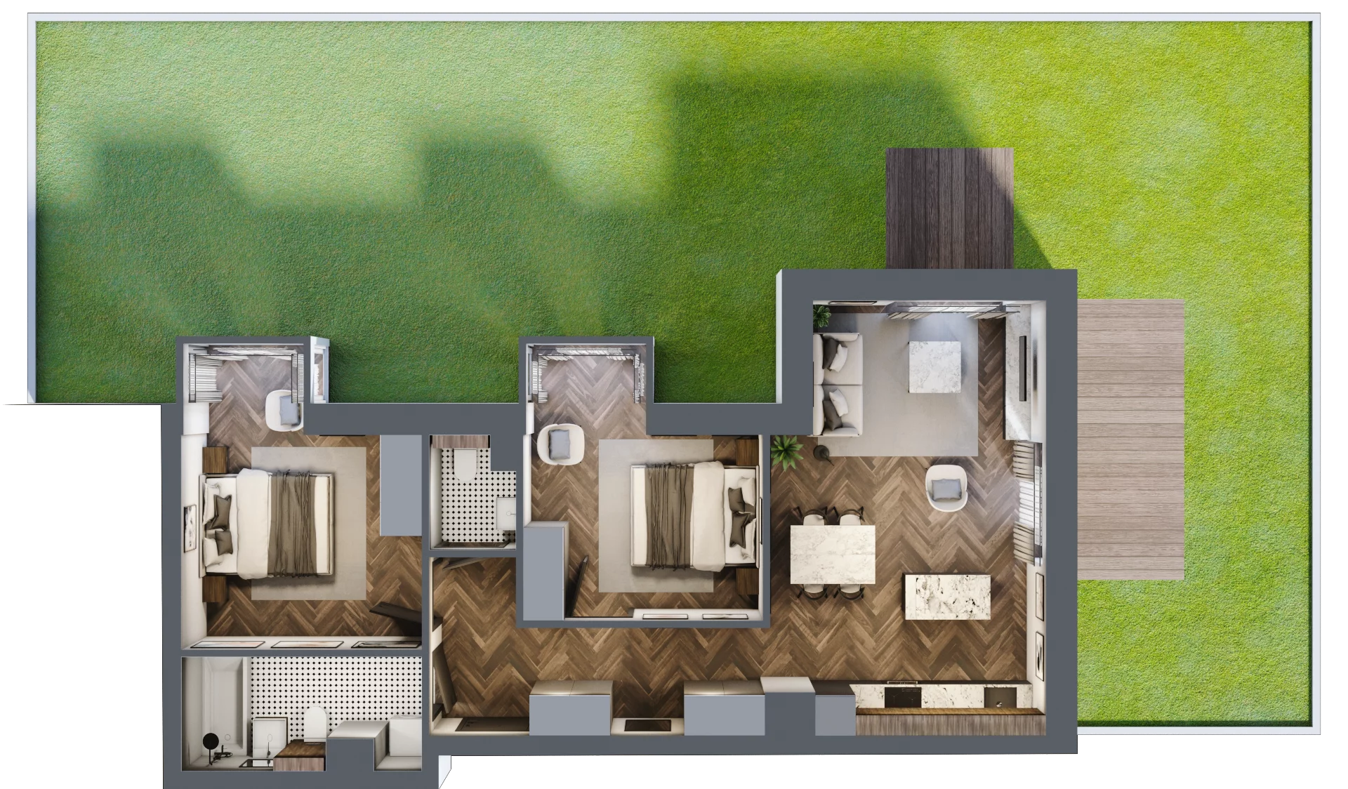 3 pokoje, apartament 71,06 m², parter, oferta nr A/4/0.4, Smardzewska 8, Poznań, Grunwald, Grunwald Południe, ul. Smardzewska 8