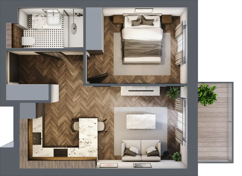 2 pokoje, apartament 38,62 m², piętro 1, oferta nr A.9, Premiera Bemowo, Warszawa, Bemowo, Chrzanów, ul. Coopera 5-7