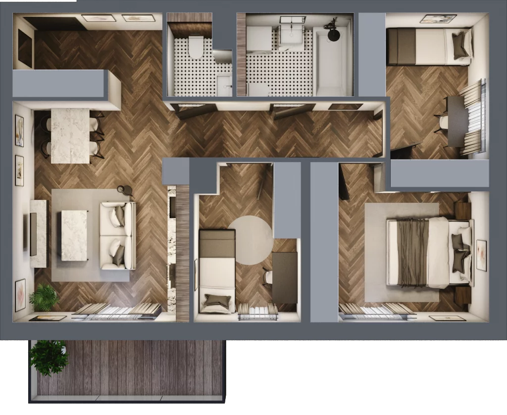 4 pokoje, apartament 67,50 m², piętro 1, oferta nr A.7, Premiera Bemowo, Warszawa, Bemowo, Chrzanów, ul. Coopera 5-7