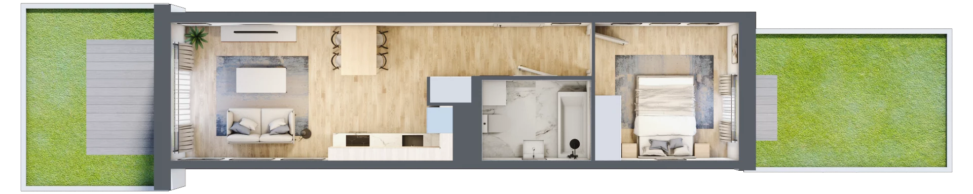 2 pokoje, mieszkanie 39,97 m², parter, oferta nr B10-K1-0-3, Żerniki Na Novo III, Wrocław, Żerniki, ul. Maxa Berga