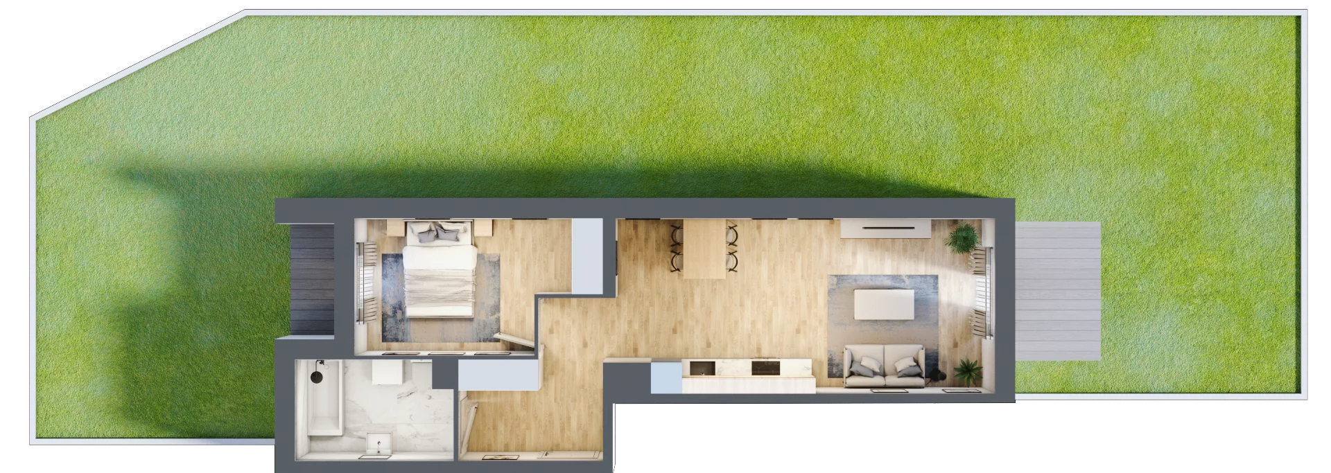 2 pokoje, mieszkanie 48,40 m², parter, oferta nr B10-K3-0-1, Żerniki Na Novo III, Wrocław, Żerniki, ul. Maxa Berga