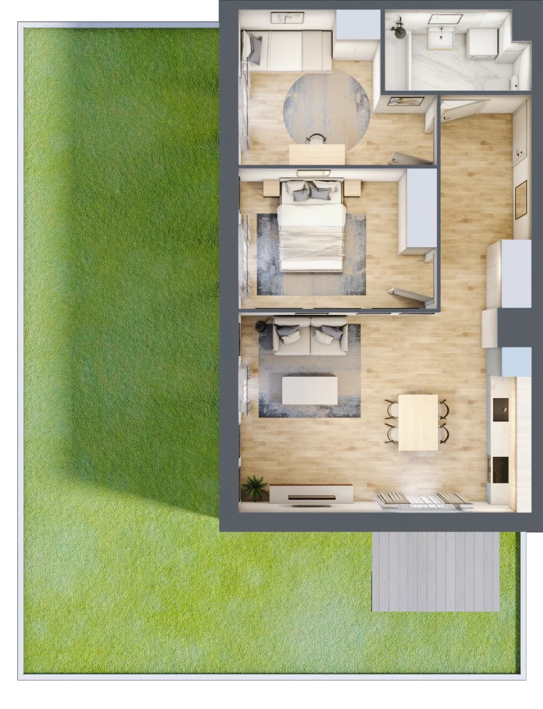 3 pokoje, mieszkanie 58,53 m², parter, oferta nr B11-K1-0-4, Żerniki Na Novo III, Wrocław, Żerniki, ul. Maxa Berga