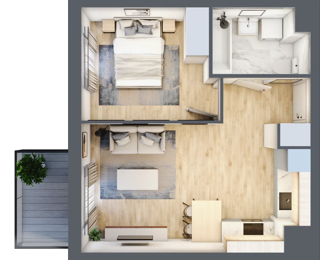 2 pokoje, mieszkanie 36,92 m², piętro 3, oferta nr B11-K1-3-7, Żerniki Na Novo III, Wrocław, Żerniki, ul. Maxa Berga