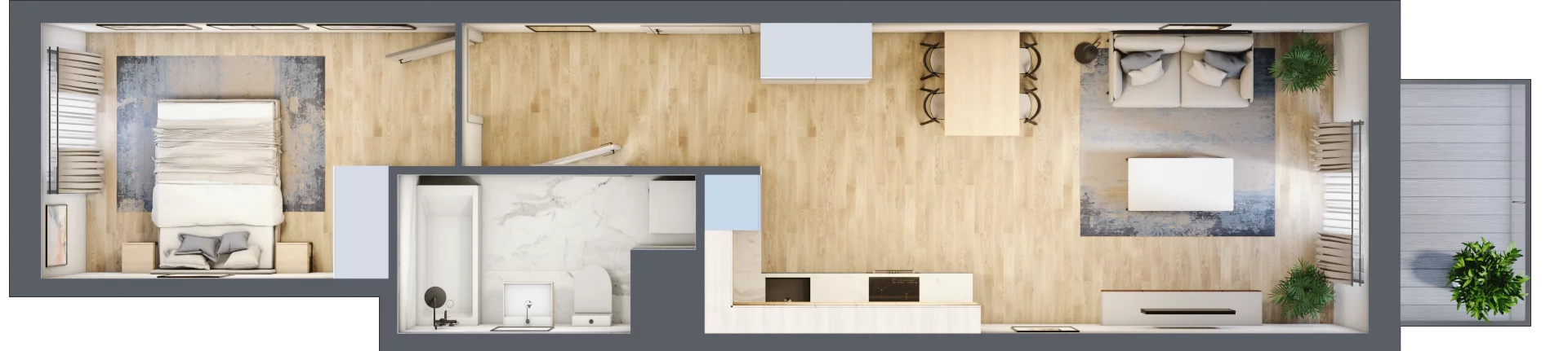 2 pokoje, mieszkanie 43,80 m², piętro 4, oferta nr B11-K2-4-5, Żerniki Na Novo III, Wrocław, Żerniki, ul. Maxa Berga