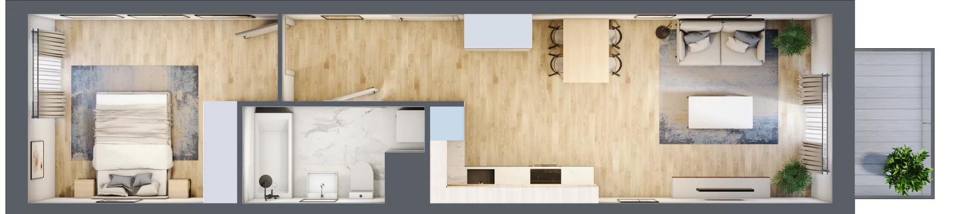 2 pokoje, mieszkanie 45,55 m², piętro 1, oferta nr B11-K2-1-5, Żerniki Na Novo III, Wrocław, Żerniki, ul. Maxa Berga