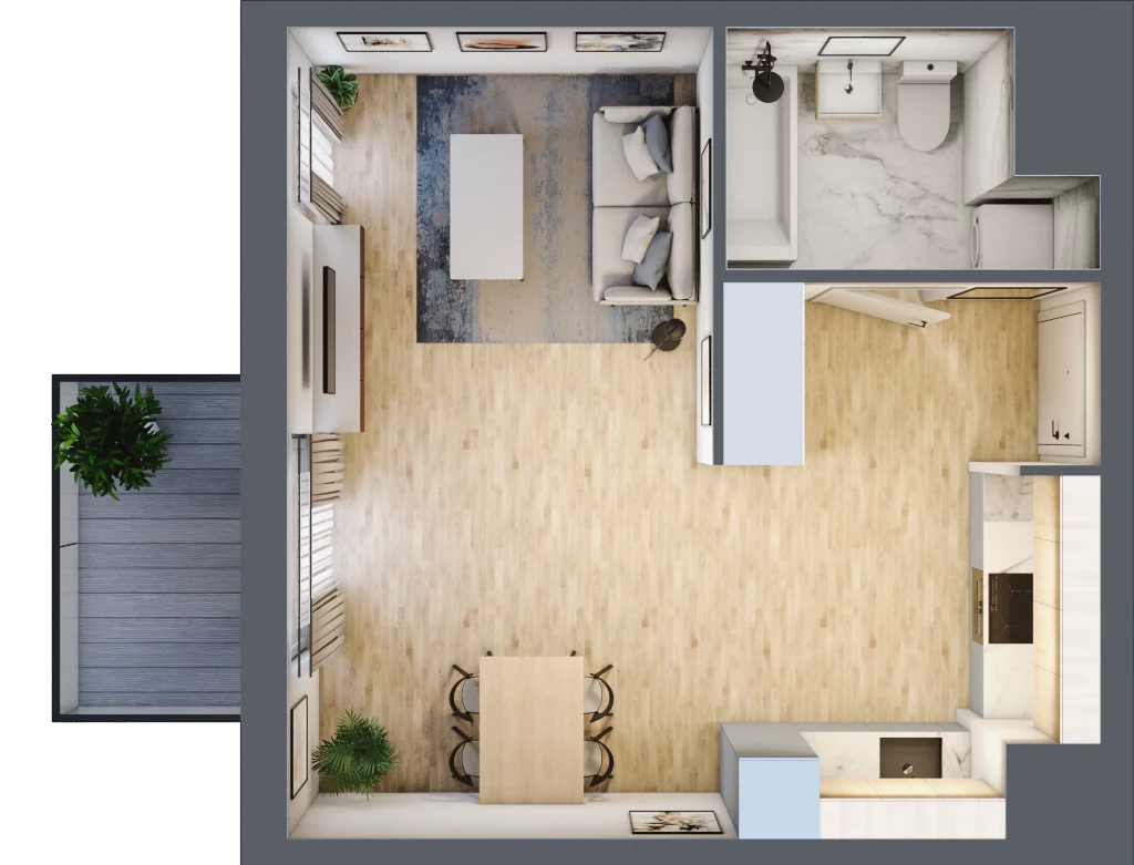 1 pokój, mieszkanie 34,20 m², piętro 3, oferta nr B11-K2-3-1, Żerniki Na Novo III, Wrocław, Żerniki, ul. Maxa Berga