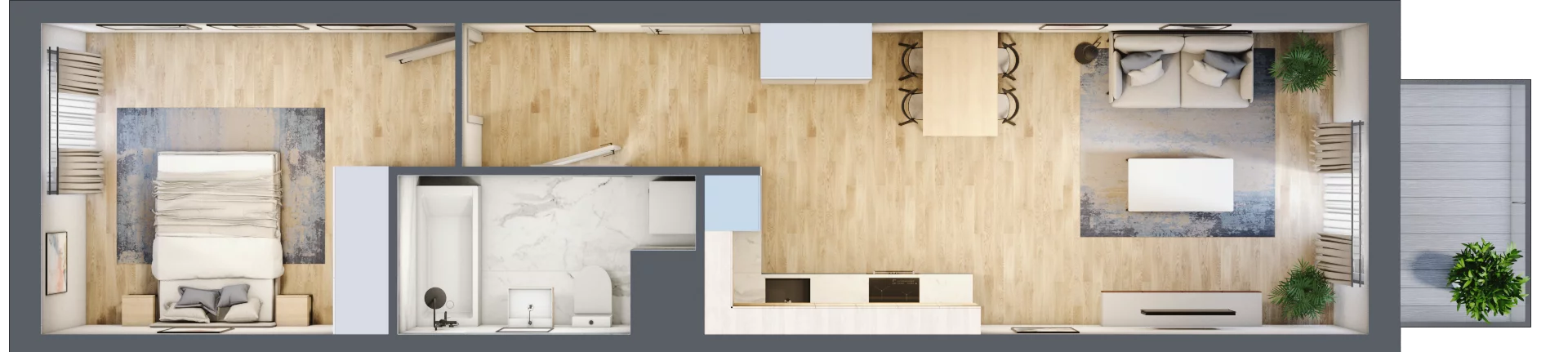 2 pokoje, mieszkanie 46,02 m², piętro 3, oferta nr B11-K2-3-5, Żerniki Na Novo III, Wrocław, Żerniki, ul. Maxa Berga