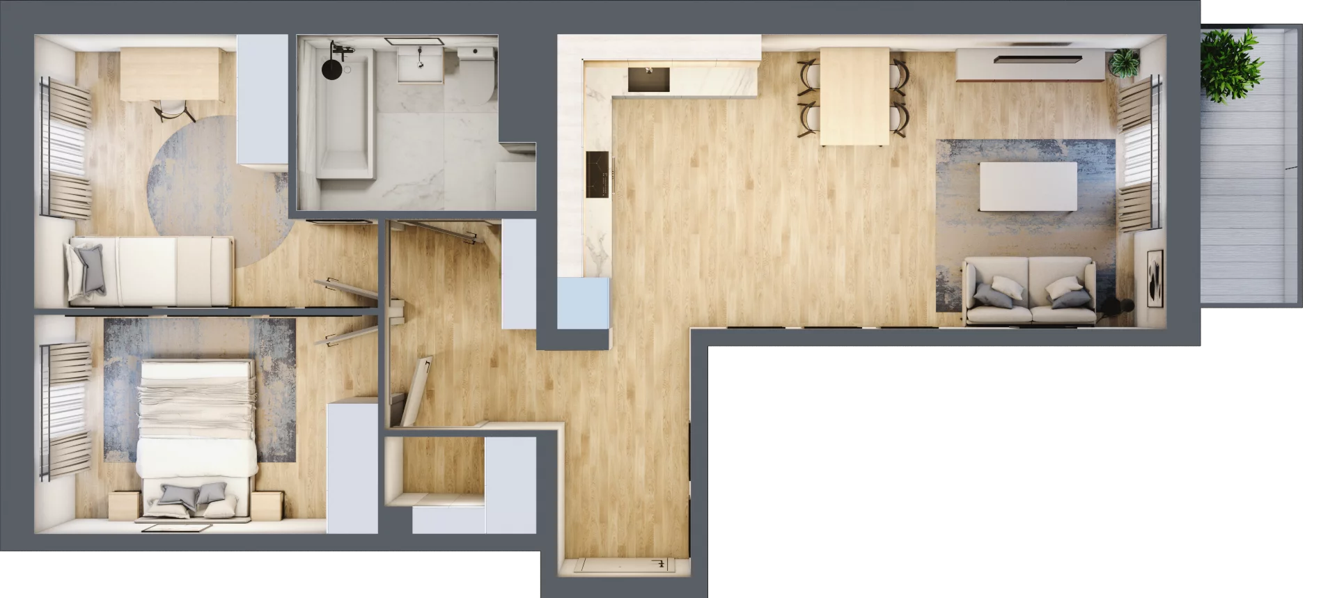 3 pokoje, mieszkanie 59,85 m², piętro 1, oferta nr B11-K2-1-3, Żerniki Na Novo III, Wrocław, Żerniki, ul. Maxa Berga