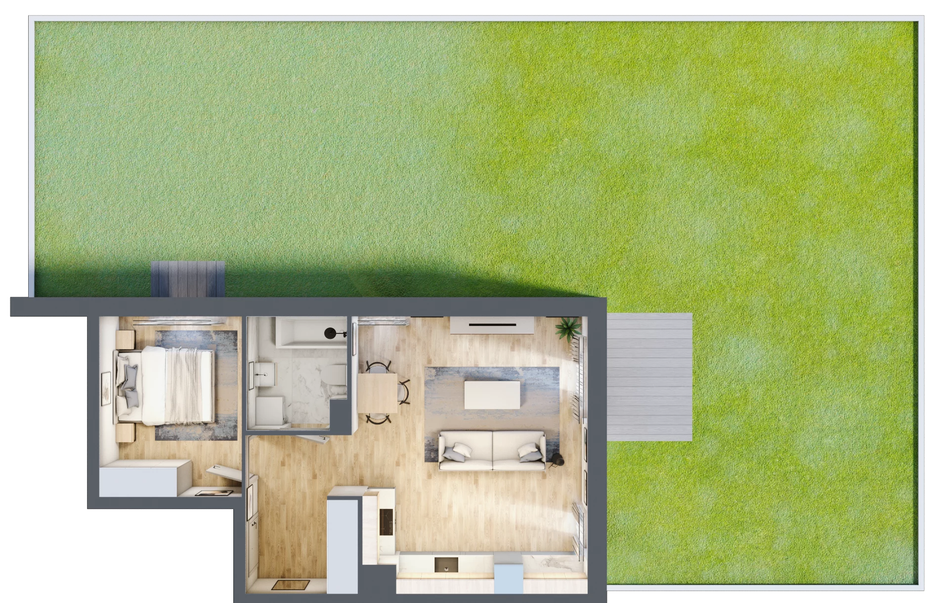 2 pokoje, mieszkanie 49,30 m², parter, oferta nr B9-K5-0-4, Żerniki Na Novo III, Wrocław, Żerniki, ul. Maxa Berga
