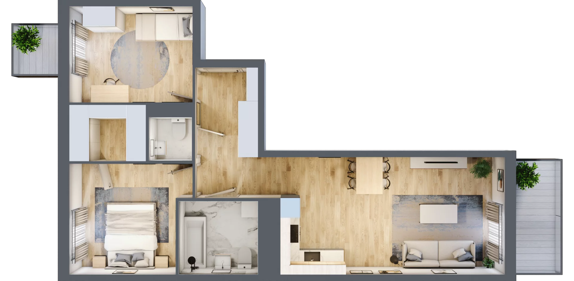 3 pokoje, mieszkanie 66,23 m², piętro 3, oferta nr B9-K4-3-1, Żerniki Na Novo III, Wrocław, Żerniki, ul. Maxa Berga