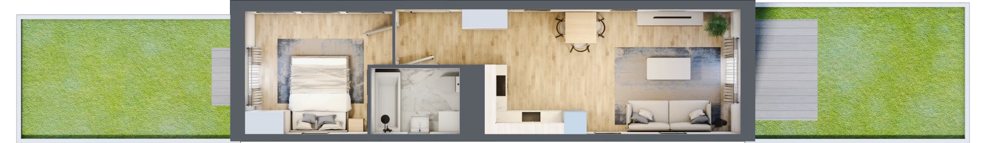 2 pokoje, mieszkanie 41,36 m², parter, oferta nr B9-K5-0-1, Żerniki Na Novo III, Wrocław, Żerniki, ul. Maxa Berga