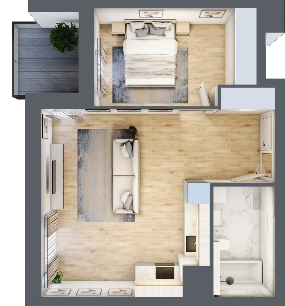 2 pokoje, mieszkanie 46,65 m², piętro 3, oferta nr 2C.3.94, Nowa Francuska IIA, Katowice, Osiedle Paderewskiego-Muchowiec, Muchowiec, ul. Szybowcowa