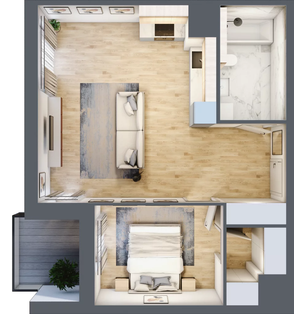2 pokoje, mieszkanie 48,22 m², piętro 5, oferta nr 2C.5.113, Nowa Francuska IIA, Katowice, Osiedle Paderewskiego-Muchowiec, Muchowiec, ul. Szybowcowa