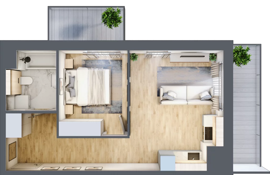 2 pokoje, mieszkanie 40,62 m², piętro 8, oferta nr 2C.8.142, Nowa Francuska IIA, Katowice, Osiedle Paderewskiego-Muchowiec, Muchowiec, ul. Szybowcowa