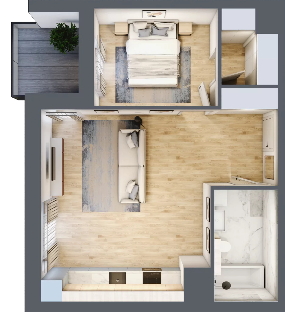 2 pokoje, mieszkanie 49,13 m², piętro 5, oferta nr 3B.5.99, Nowa Francuska IIA, Katowice, Osiedle Paderewskiego-Muchowiec, Muchowiec, ul. Szybowcowa