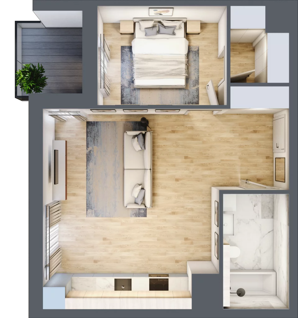 2 pokoje, mieszkanie 49,27 m², piętro 7, oferta nr 3B.7.115, Nowa Francuska IIA, Katowice, Osiedle Paderewskiego-Muchowiec, Muchowiec, ul. Szybowcowa