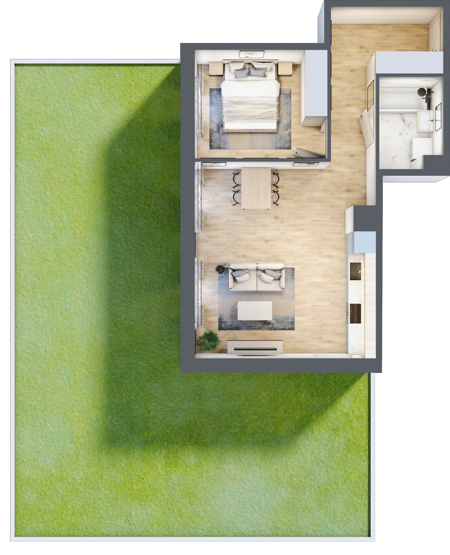 2 pokoje, mieszkanie 50,05 m², parter, oferta nr III-B3.M23, Strefa Cegielnia 3, Kraków, Wzgórza Krzesławickie, Zesławice, ul. Gustawa Morcinka