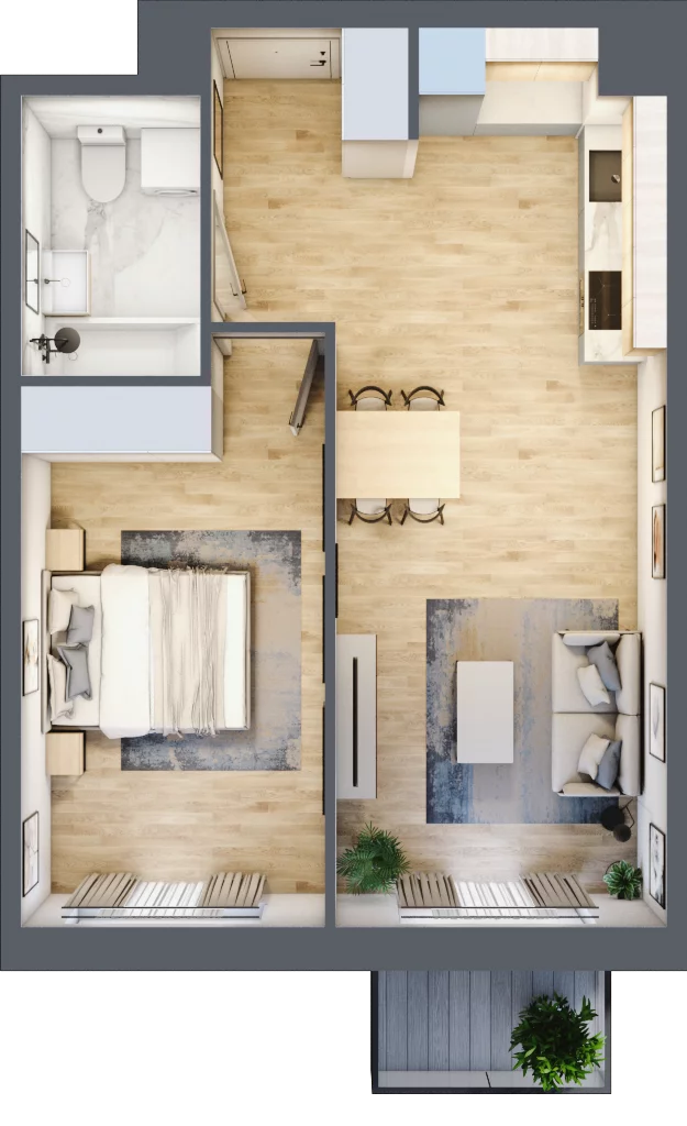 2 pokoje, mieszkanie 45,07 m², piętro 2, oferta nr III-B3.M10, Strefa Cegielnia 3, Kraków, Wzgórza Krzesławickie, Zesławice, ul. Gustawa Morcinka