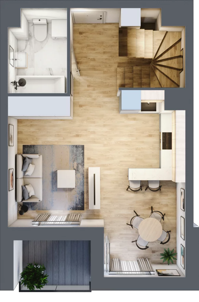 2 pokoje, mieszkanie 40,02 m², piętro 2, oferta nr A.2.63, My Forest, Warszawa, Białołęka, ul. Modlińska 342