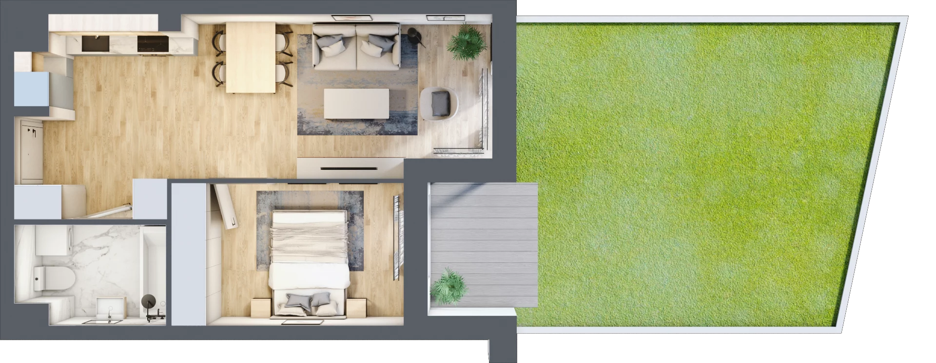 2 pokoje, mieszkanie 39,02 m², parter, oferta nr A.0.20, My Forest, Warszawa, Białołęka, ul. Modlińska 342