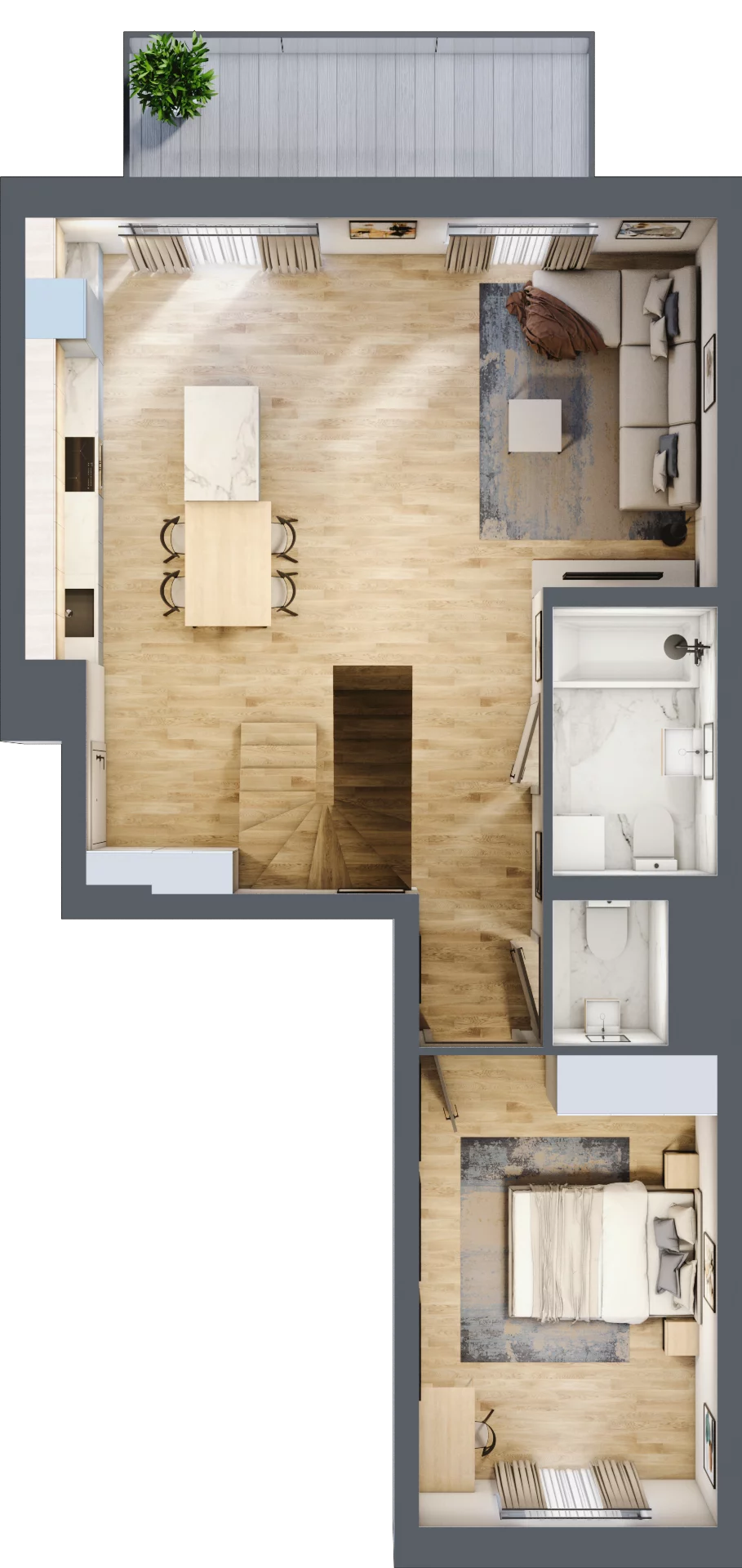 3 pokoje, mieszkanie 61,41 m², piętro 2, oferta nr A.2.79, My Forest, Warszawa, Białołęka, ul. Modlińska 342
