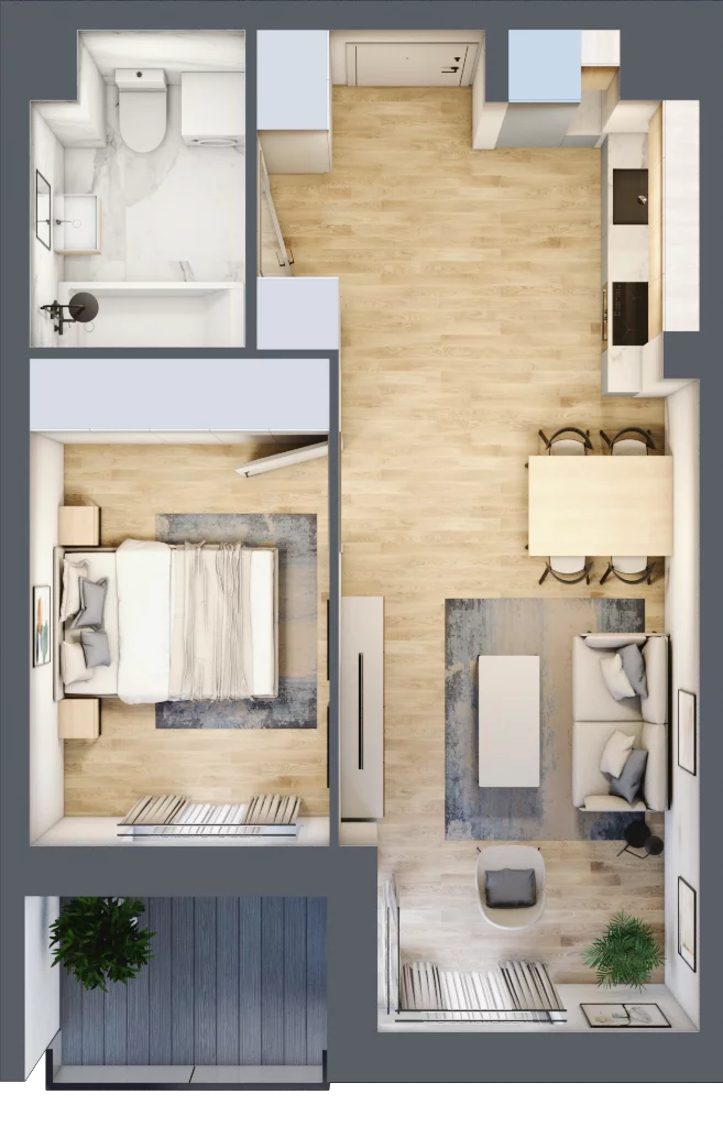 2 pokoje, mieszkanie 40,04 m², piętro 1, oferta nr A.1.32, My Forest, Warszawa, Białołęka, ul. Modlińska 342