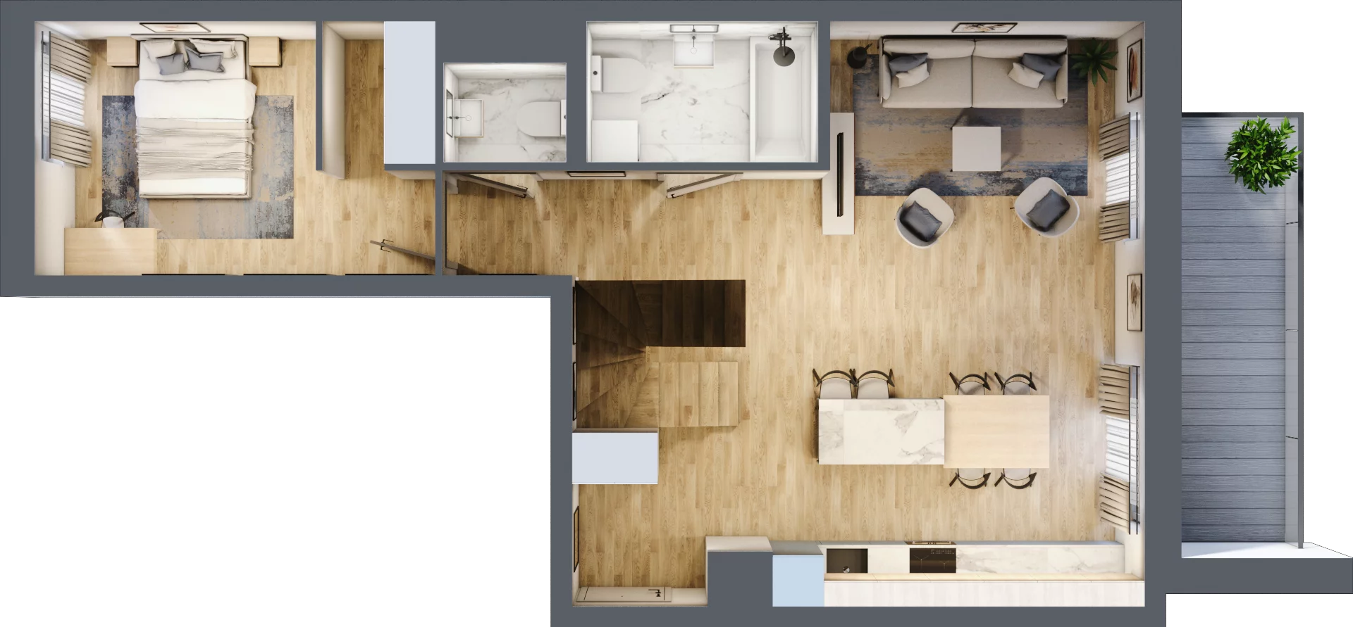 3 pokoje, mieszkanie 62,13 m², piętro 2, oferta nr A.2.35, My Forest, Warszawa, Białołęka, ul. Modlińska 342