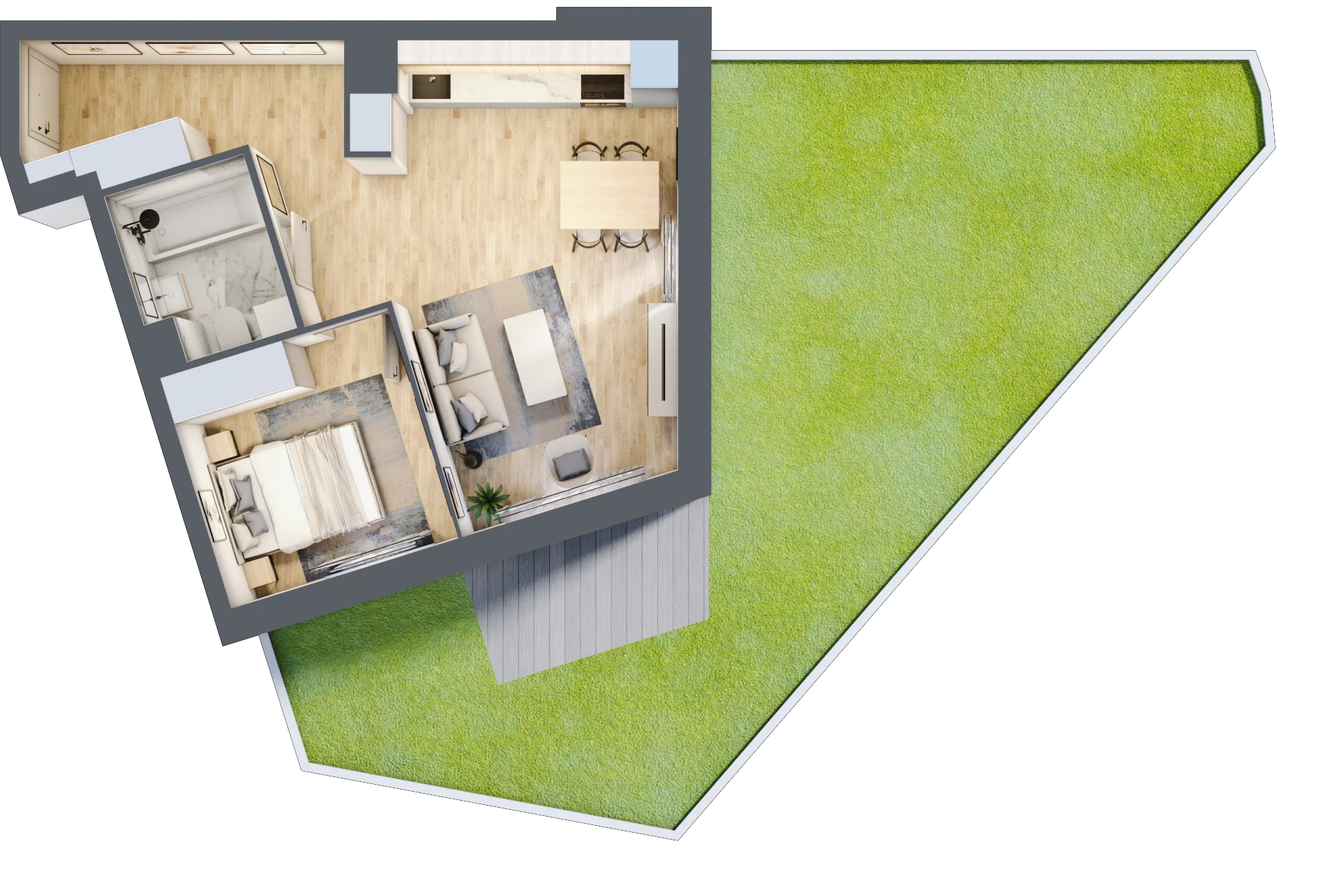 2 pokoje, mieszkanie 43,07 m², parter, oferta nr A.0.48, My Forest, Warszawa, Białołęka, ul. Modlińska 342