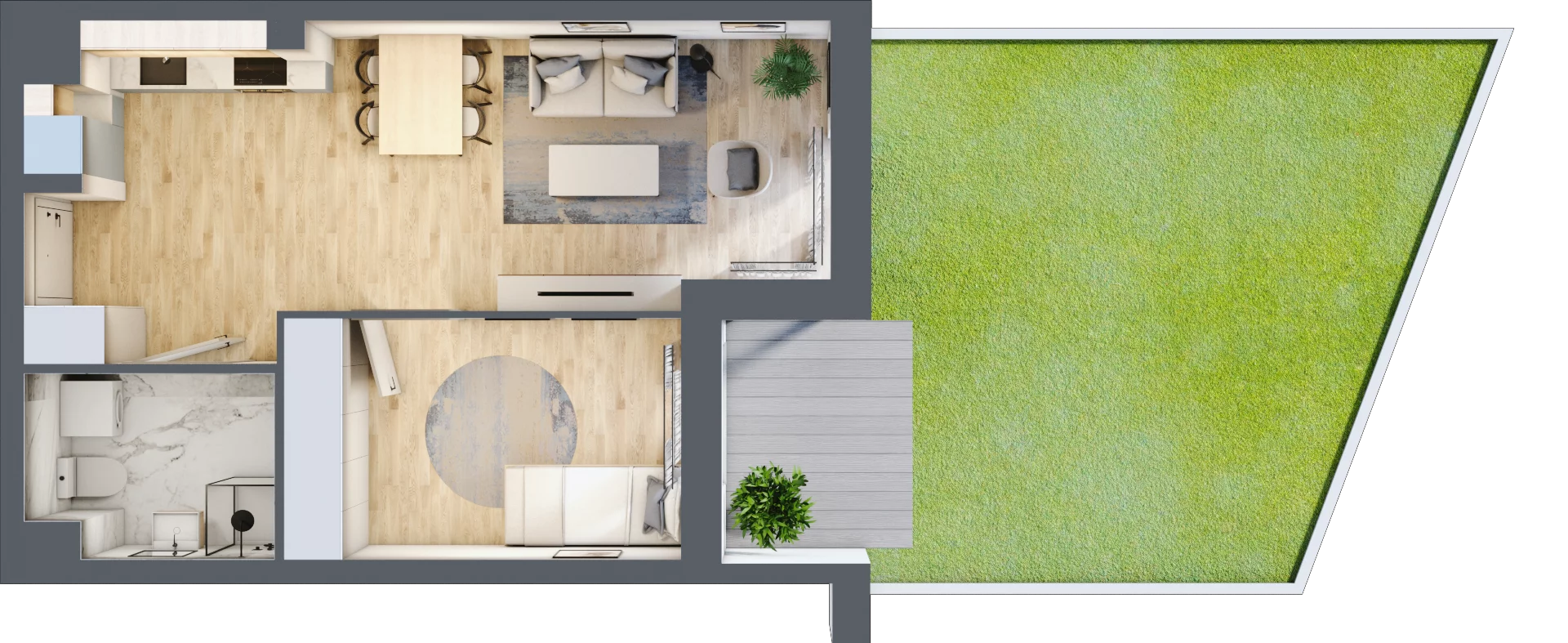 2 pokoje, mieszkanie 40,04 m², parter, oferta nr A.0.24, My Forest, Warszawa, Białołęka, ul. Modlińska 342