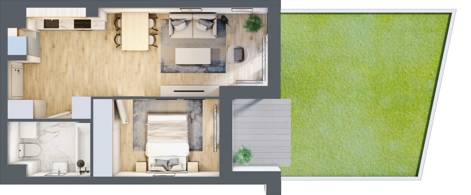 2 pokoje, mieszkanie 39,02 m², parter, oferta nr A.0.21, My Forest, Warszawa, Białołęka, ul. Modlińska 342