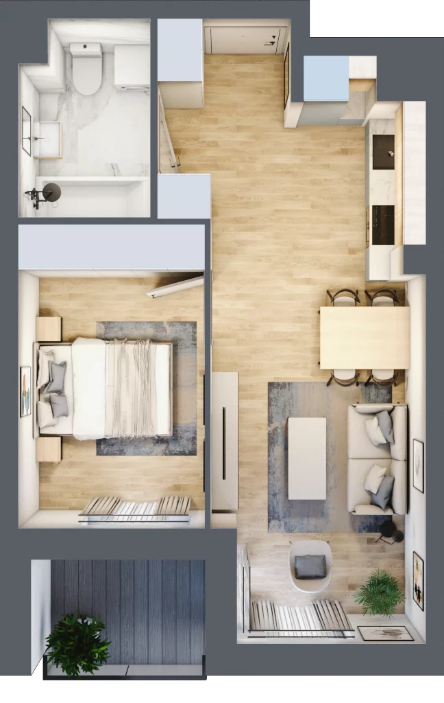 2 pokoje, mieszkanie 38,13 m², piętro 1, oferta nr A.1.56, My Forest, Warszawa, Białołęka, ul. Modlińska 342