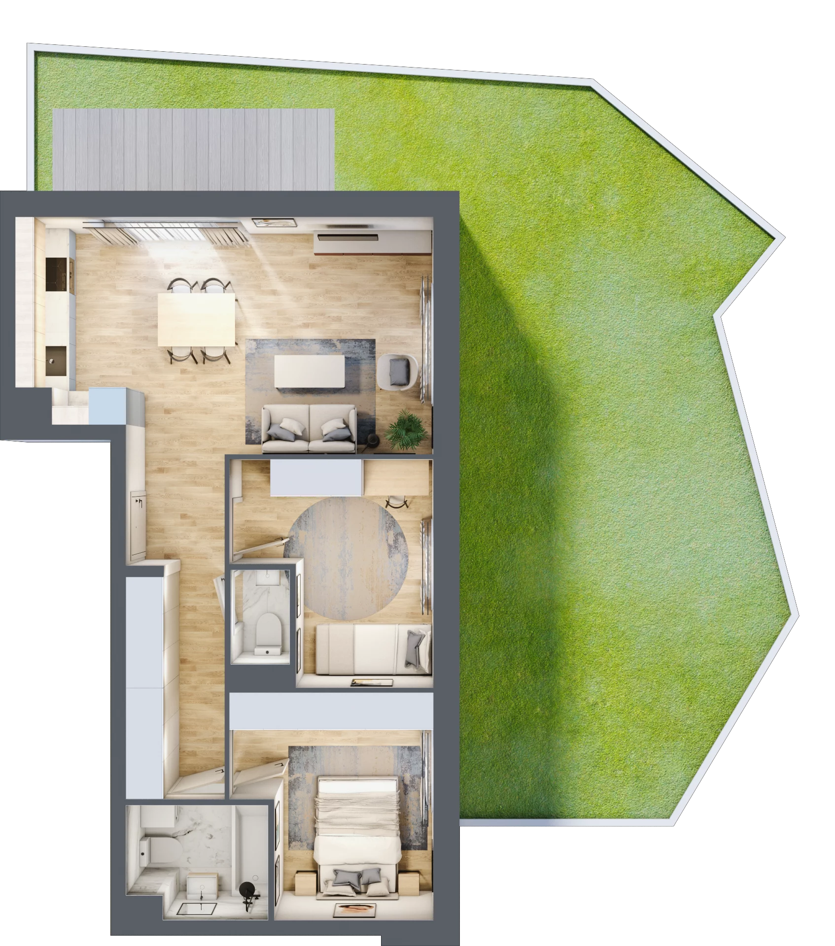 3 pokoje, mieszkanie 59,22 m², parter, oferta nr A.0.05, My Forest, Warszawa, Białołęka, ul. Modlińska 342