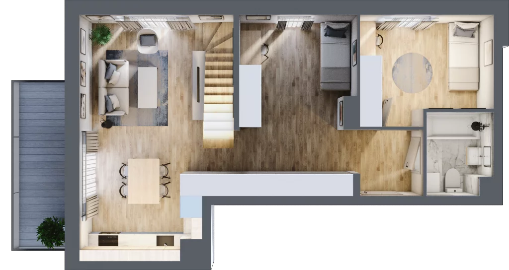 3 pokoje, mieszkanie 59,51 m², piętro 2, oferta nr A.2.83, My Forest, Warszawa, Białołęka, ul. Modlińska 342