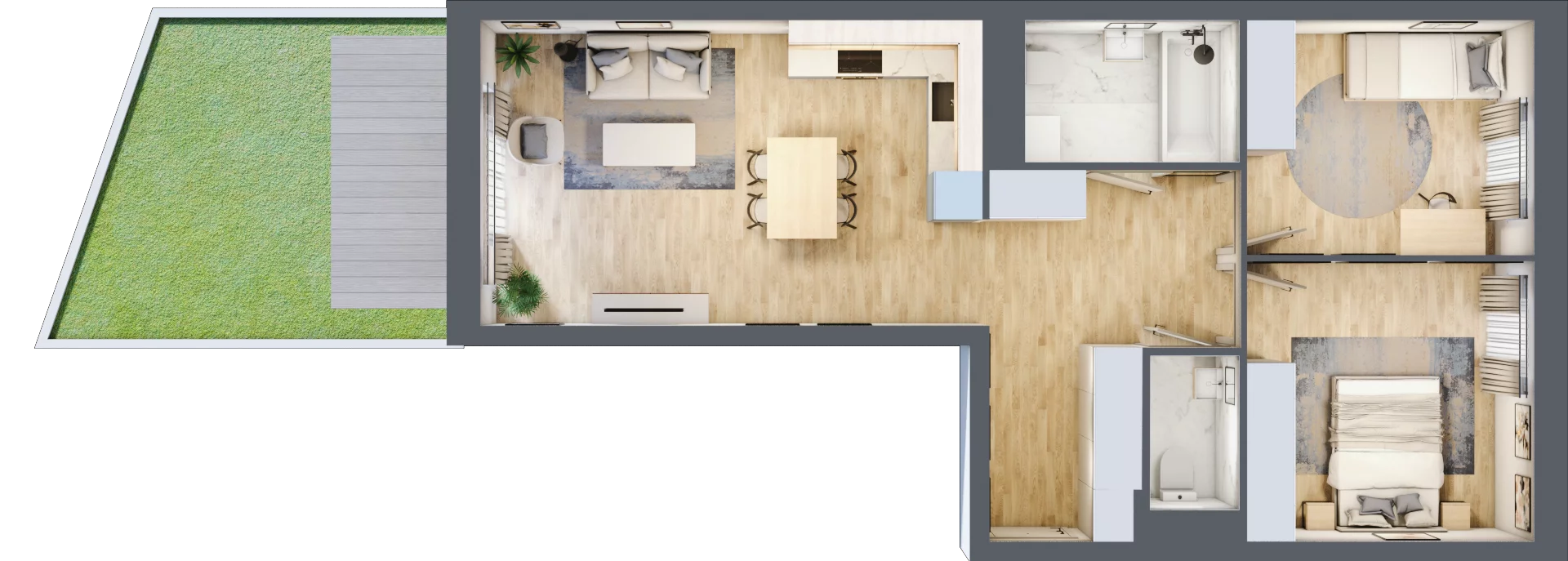 3 pokoje, mieszkanie 64,00 m², parter, oferta nr A.0.50, My Forest, Warszawa, Białołęka, ul. Modlińska 342