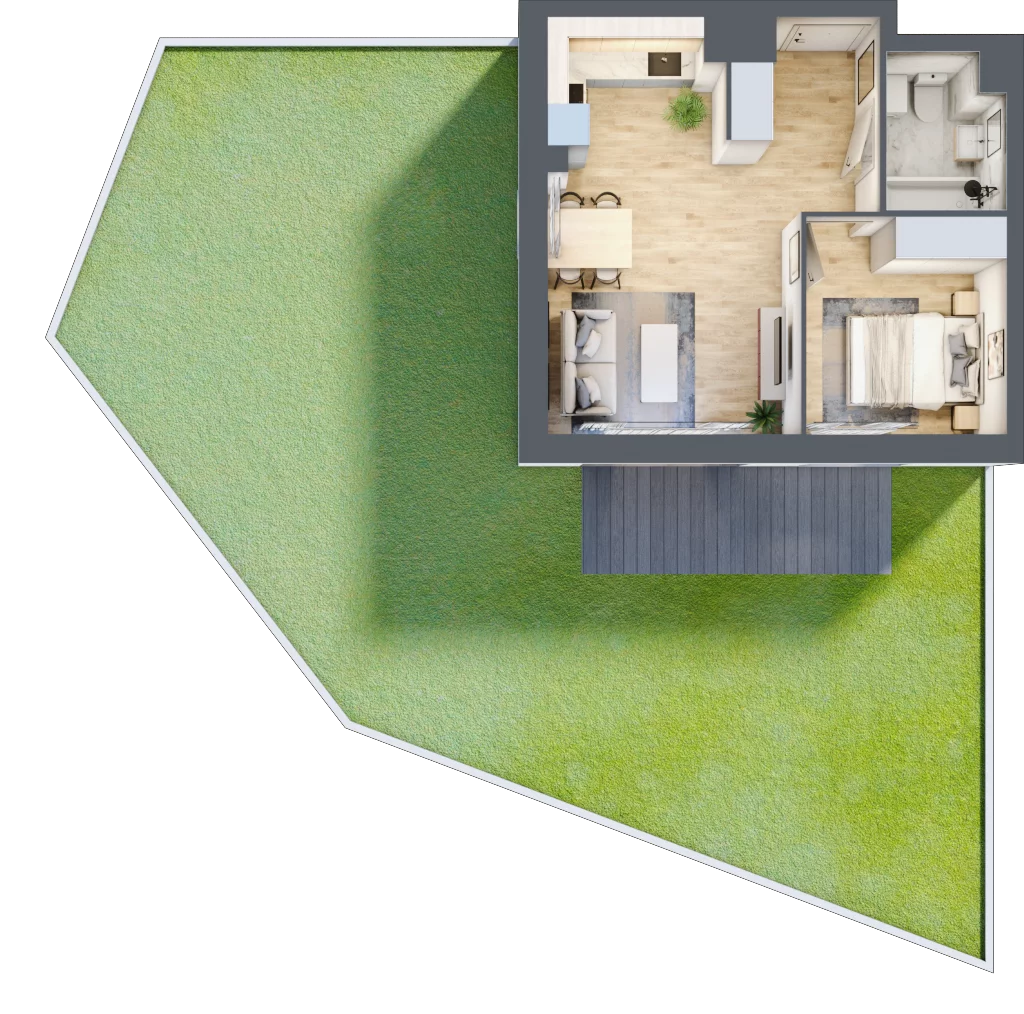 2 pokoje, mieszkanie 37,21 m², parter, oferta nr A.0.72, My Forest, Warszawa, Białołęka, ul. Modlińska 342