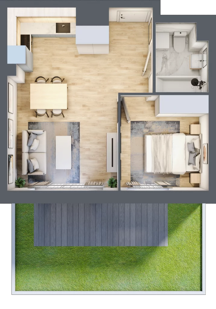 2 pokoje, mieszkanie 37,35 m², parter, oferta nr B.0.03, My Forest, Warszawa, Białołęka, ul. Modlińska 342