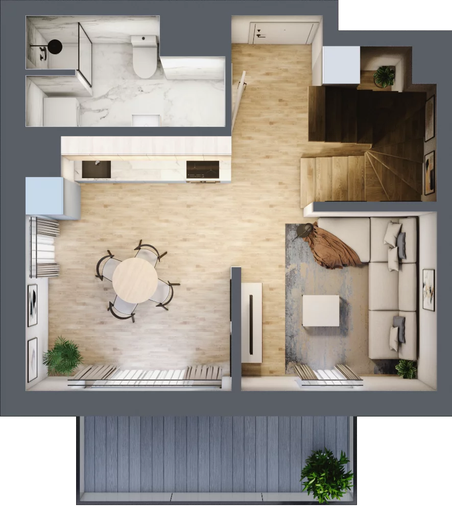 3 pokoje, mieszkanie 36,18 m², piętro 2, oferta nr B.2.14, My Forest, Warszawa, Białołęka, ul. Modlińska 342