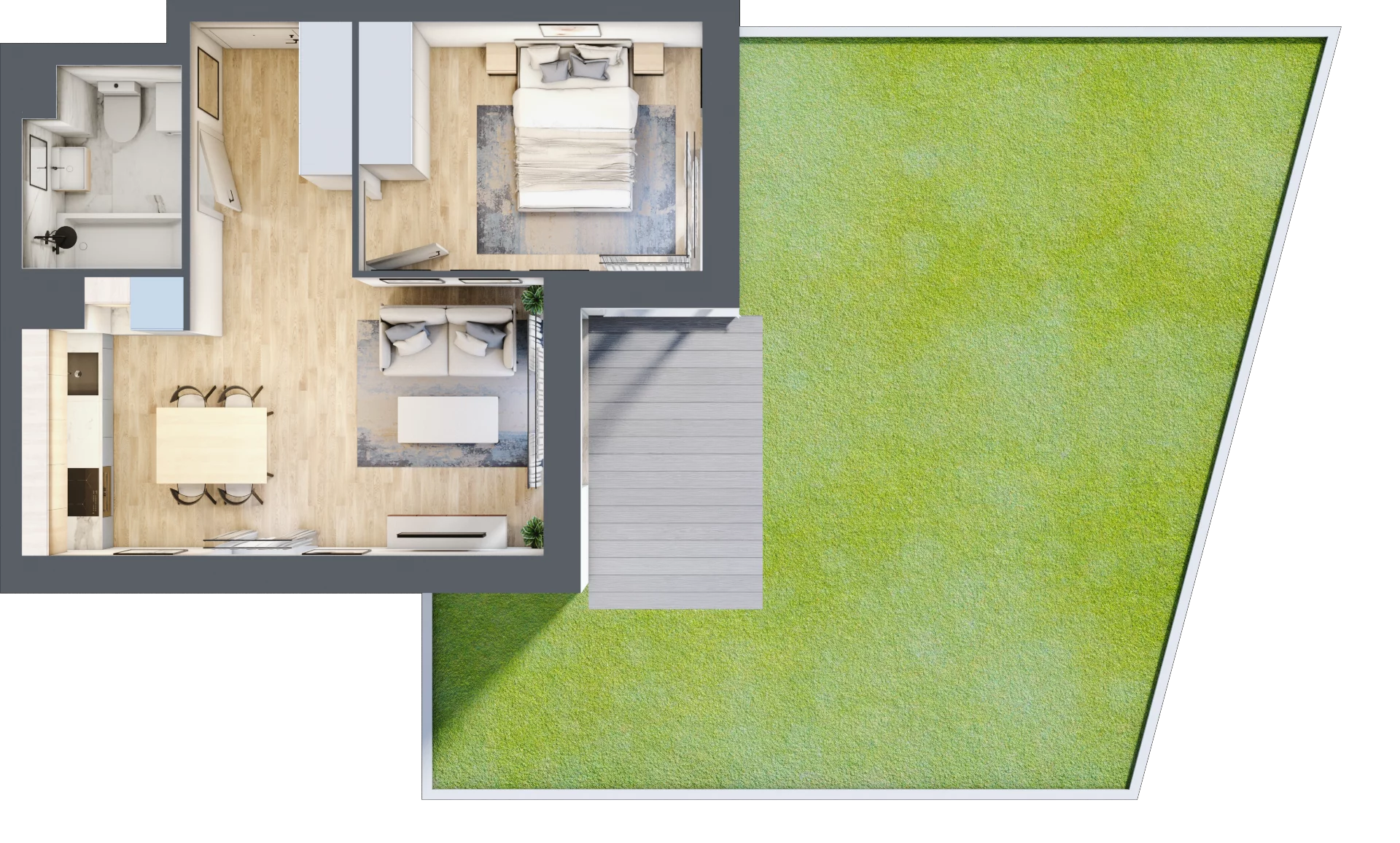 2 pokoje, mieszkanie 38,08 m², parter, oferta nr B.0.30, My Forest, Warszawa, Białołęka, ul. Modlińska 342