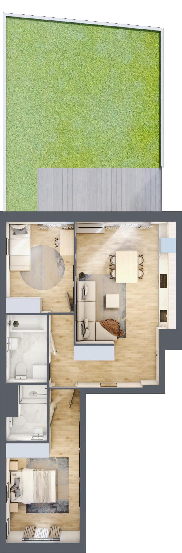 3 pokoje, mieszkanie 60,96 m², parter, oferta nr B.0.19, My Forest, Warszawa, Białołęka, ul. Modlińska 342