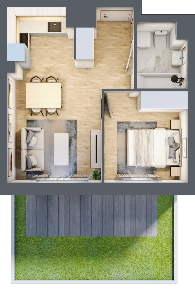 2 pokoje, mieszkanie 34,79 m², parter, oferta nr B.0.31, My Forest, Warszawa, Białołęka, ul. Modlińska 342
