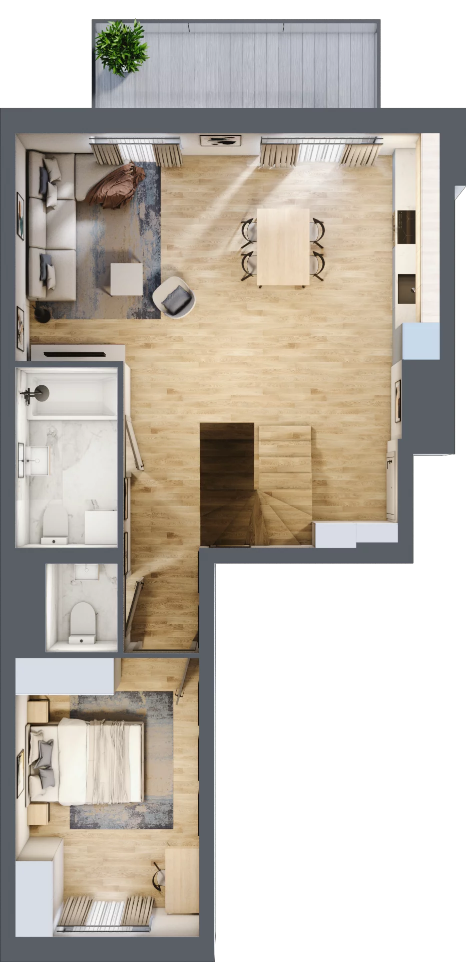 3 pokoje, mieszkanie 60,92 m², piętro 2, oferta nr B.2.27, My Forest, Warszawa, Białołęka, ul. Modlińska 342