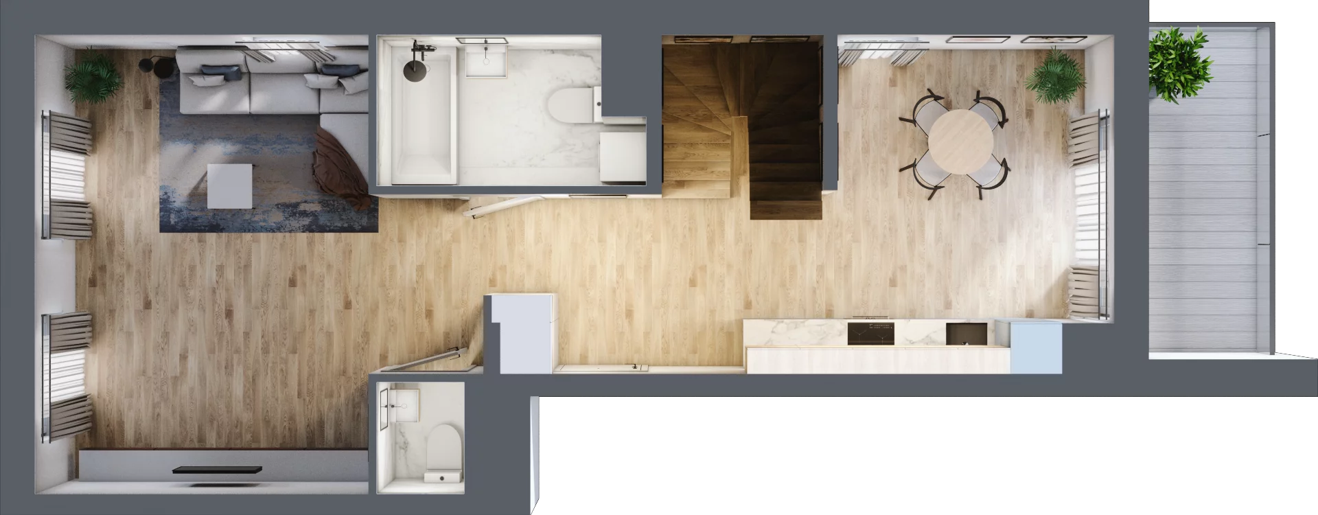 3 pokoje, mieszkanie 53,98 m², piętro 2, oferta nr B.2.42, My Forest, Warszawa, Białołęka, ul. Modlińska 342