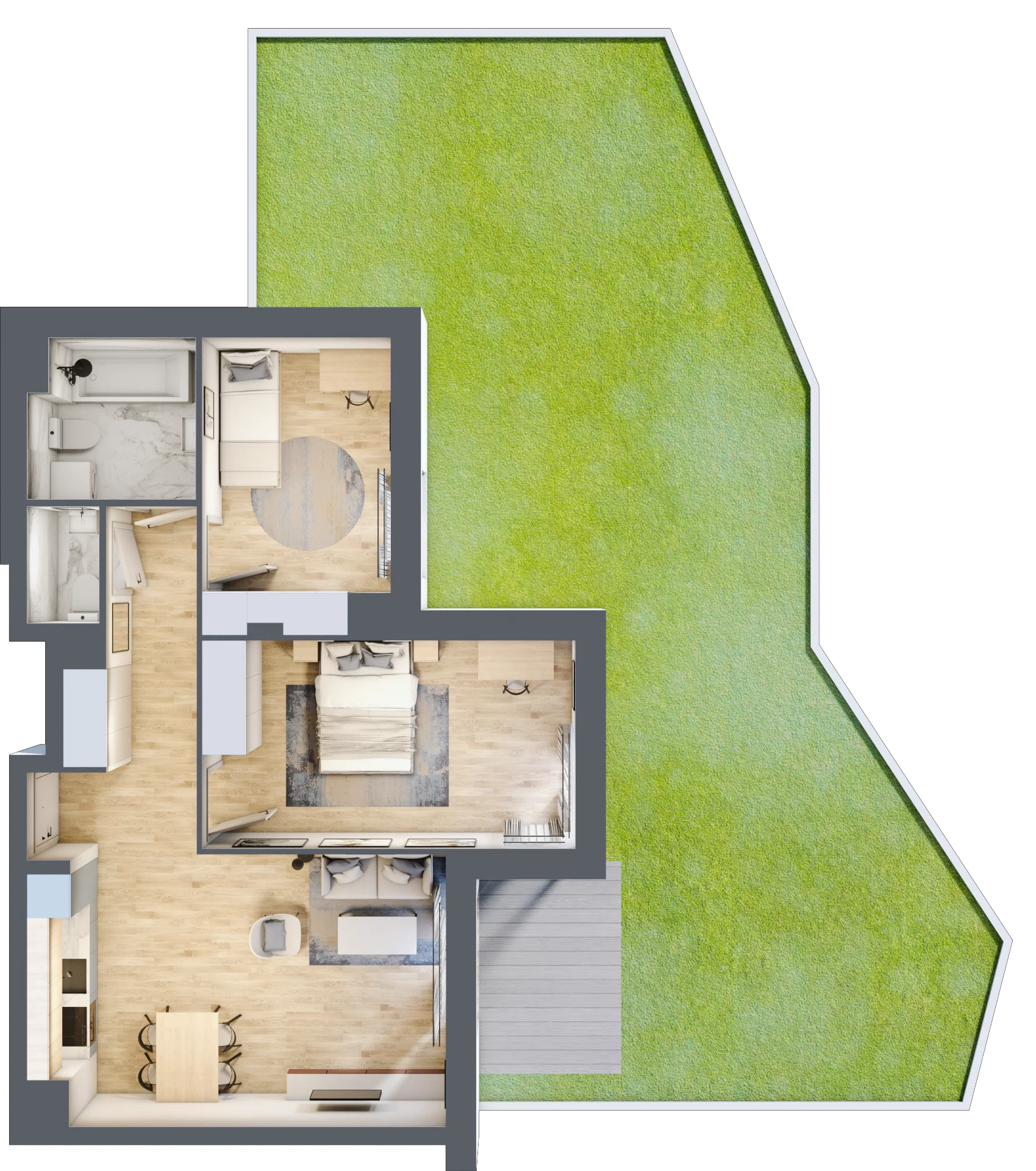 3 pokoje, mieszkanie 61,06 m², parter, oferta nr B.0.28, My Forest, Warszawa, Białołęka, ul. Modlińska 342