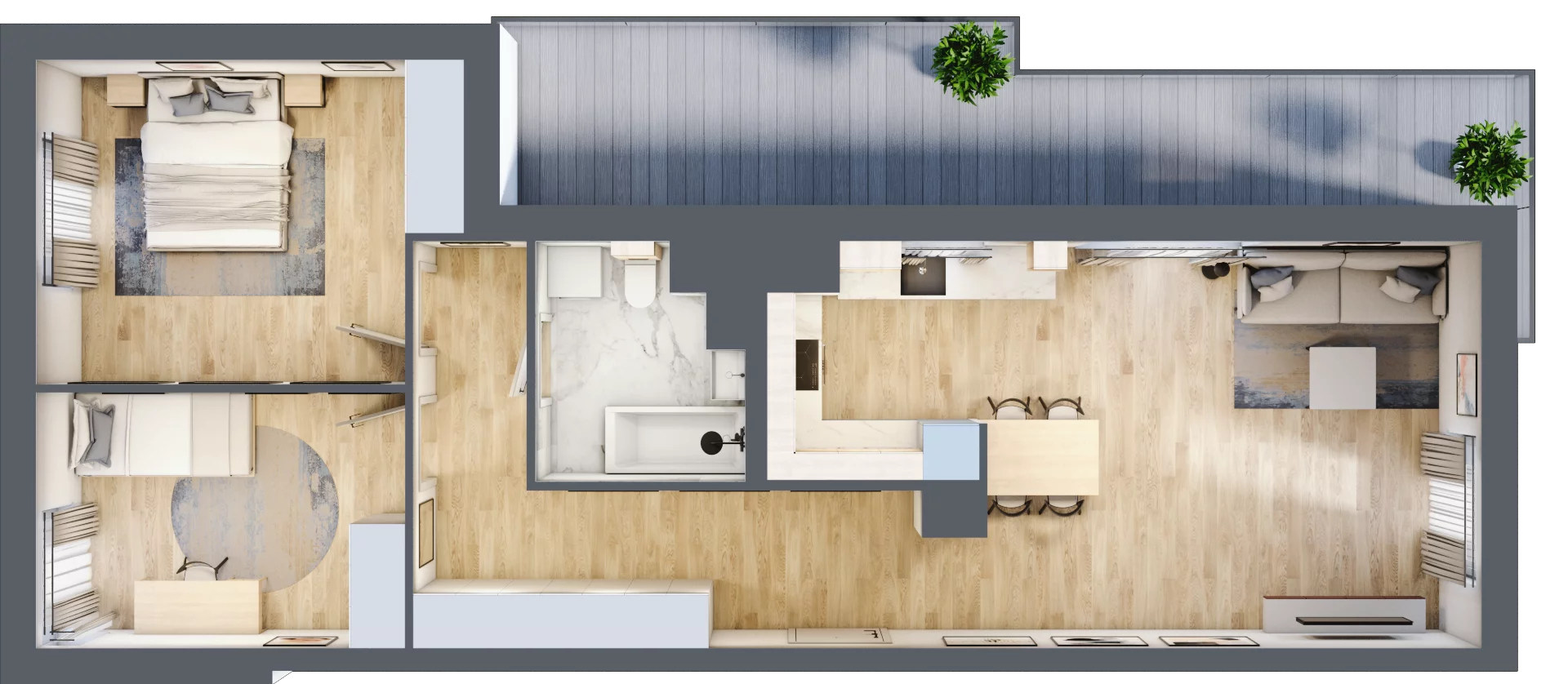 3 pokoje, mieszkanie 71,15 m², piętro 6, oferta nr 106F/M027, Miasteczko Jutrzenki Dzielnica Hortensji, Warszawa, Włochy, ul. Jutrzenki 106F