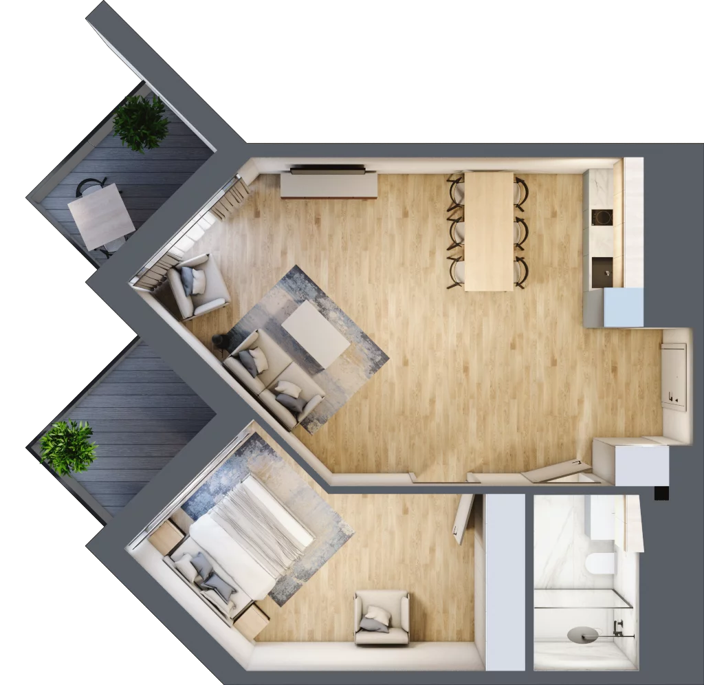 2 pokoje, apartament inwestycyjny 54,30 m², piętro 7, oferta nr 705, PINEA Pobierowo, Pobierowo, ul. Grunwaldzka 82a