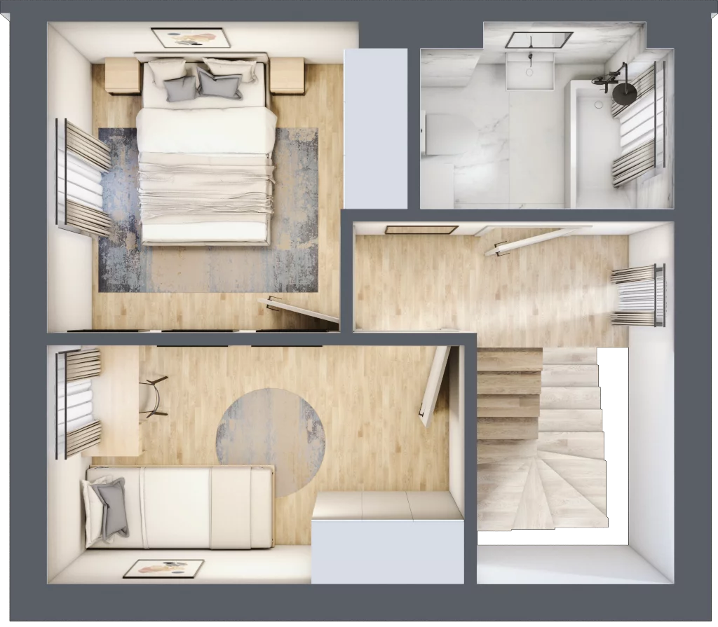 Dom 59,42 m², oferta nr 2, Zielone Ogrody, Łódź, Widzew, ul. Zygmunta