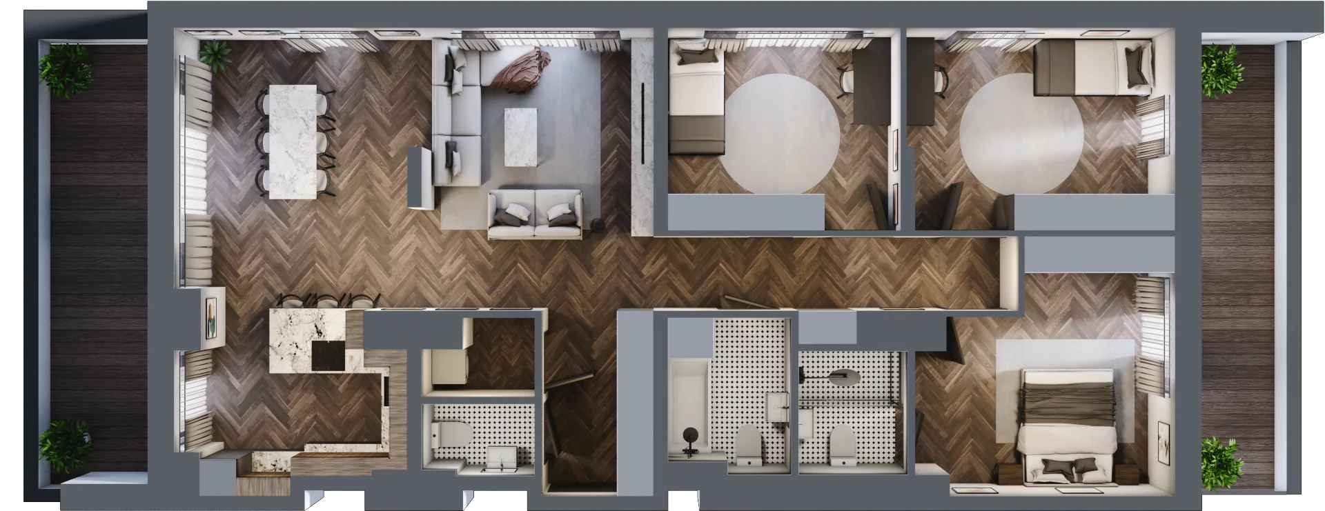 4 pokoje, mieszkanie 114,92 m², piętro 5, oferta nr C 5.1, Melody Loft, Łódź, Śródmieście, Śródmieście-Wschód, ul. Pomorska 72/74