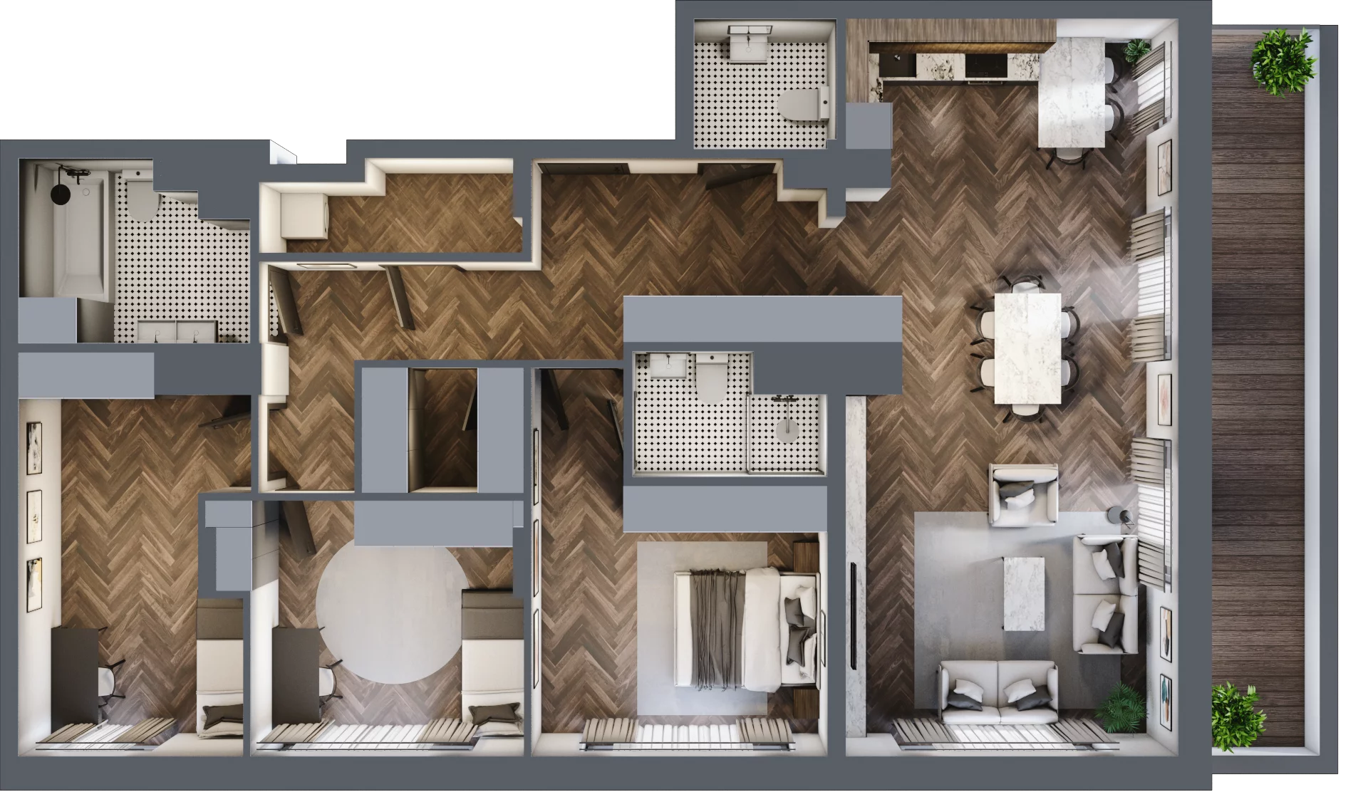 4 pokoje, mieszkanie 115,65 m², piętro 5, oferta nr C 5.2, Melody Loft, Łódź, Śródmieście, Śródmieście-Wschód, ul. Pomorska 72/74